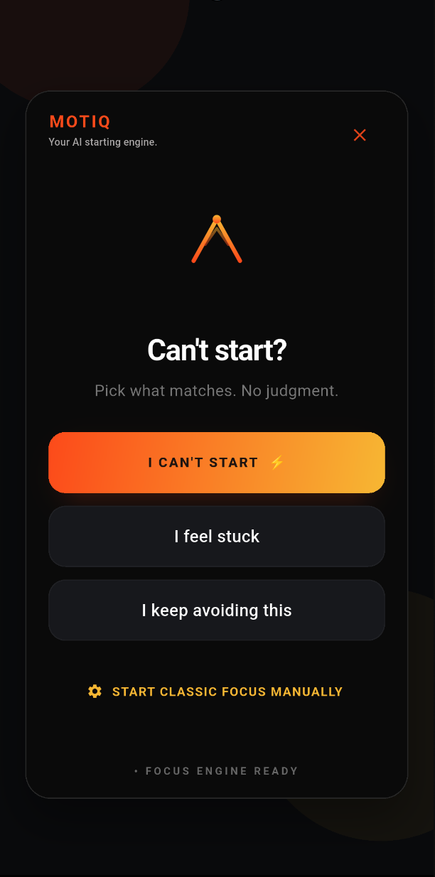 Motiq app screenshot